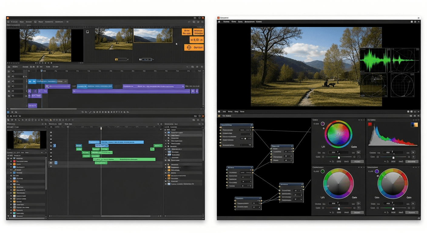 Comparatif visuel des principaux logiciels de montage vidéo en 2025