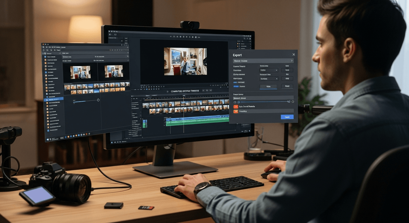 Workflow complet d'un créateur vidéo : de la caméra à la publication