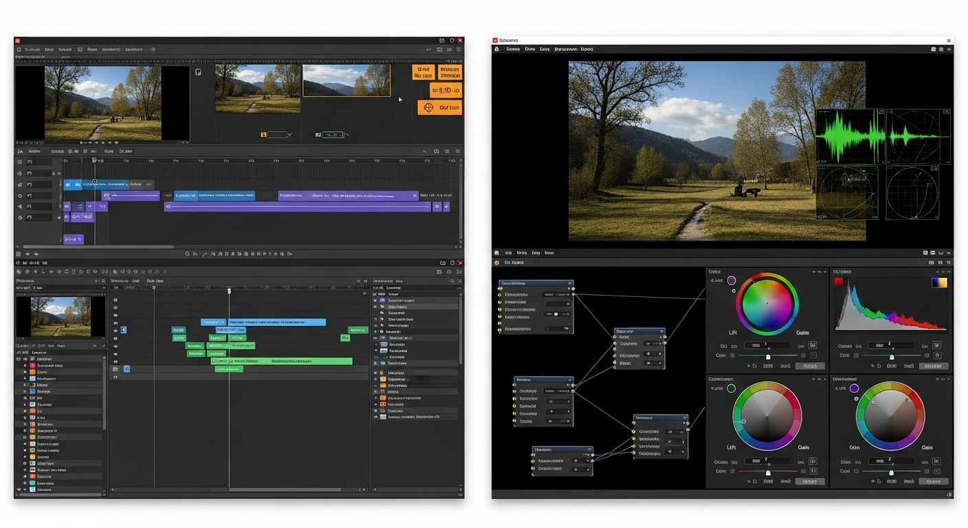 Comparatif visuel des principaux logiciels de montage vidéo en 2025